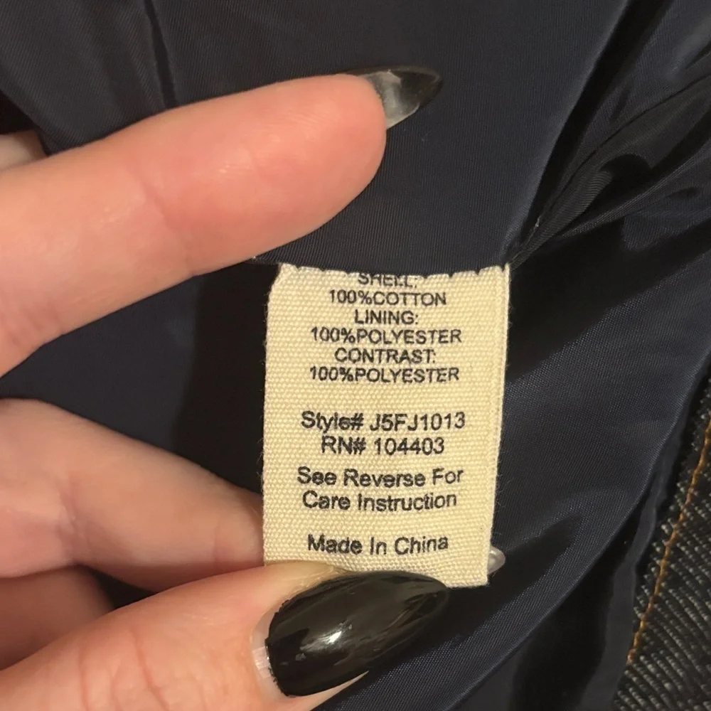Altar’d State Noella Denim Jacket with Sherpa Collar-Size Medium